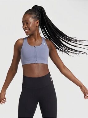 ✨HOST PICK✨ Gymshark Zip Up Training Sports Bra | Periwinkle